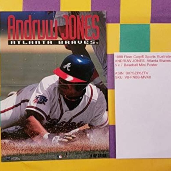 1988 Fleer Corp® Sports Illustrated® ANDRUW JONES, Atlanta Braves™ - Picture 1 of 2